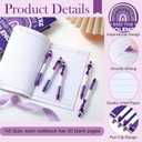 18 Pcs Domestic Violence Awareness Month Gifts, End The Silence Notebook & Purple Ribbon Pens Set for International Day for The Elimination of Violence Against Women, School Public Charity Gift