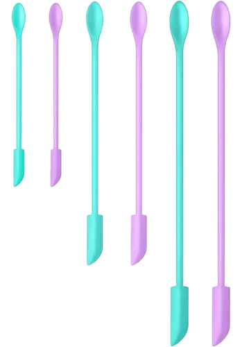 6 Pcs Mini Silicone Spatula Set Reusable Double Ended for beauty