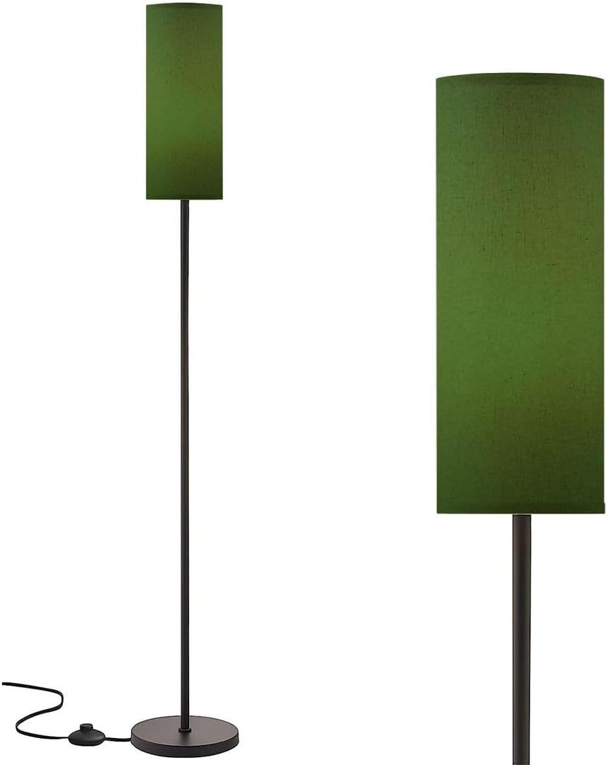 Floor Lamp for Living Room Olive Green Frosted Glass Modern Standing Lamp Remote Control Dimmable Pole Lamp Corner Tall Lamp for Office Bedroom Reading (68.5"x5.6", Multi6)