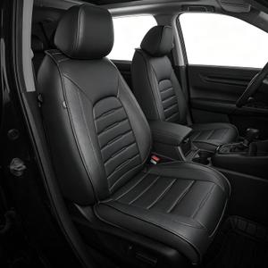 TTX LIGHTING Custom Fit Seat Covers for Honda CRV 2023 2024 2025 2026 All Models Faux Leather Full Set Black