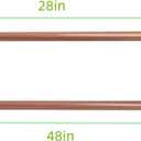 4 Pack Adjustable Spring Steel Cupboard Bars - 28-48 Inches Extendable Width Curtain Rods & Closet Rods