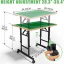 CODACE Puzzle Table with Drawers - 1500 Pieces Folding Puzzle Tables for Adults, Tilting Jigsaw Puzzles Board with Sorting Trays, Table with Adjustable Height Legs and WheelsPresent for Puzzles Lover, 1500 Pcs