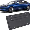 Rear Bumper License Plate Bracket, License Plate Holder Rear License Plate Frame Bracket Mounting Kit, License Tag Mounting Kit for Tesla Model 3 20172023, OE 109684400B