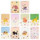 CSH 30 Pcs Cute Cartoon Animal Greeting Cards Bulk in 10 Unique Designs & 3 Pcs Each Type, Comes with 30 Colorful Envelopes, Blank Cards Assortment (3.85x5.35 Inch), Perfect for Kids Party, Friendship, Graduation, Think of You, Baby Shower & Bridal Shower