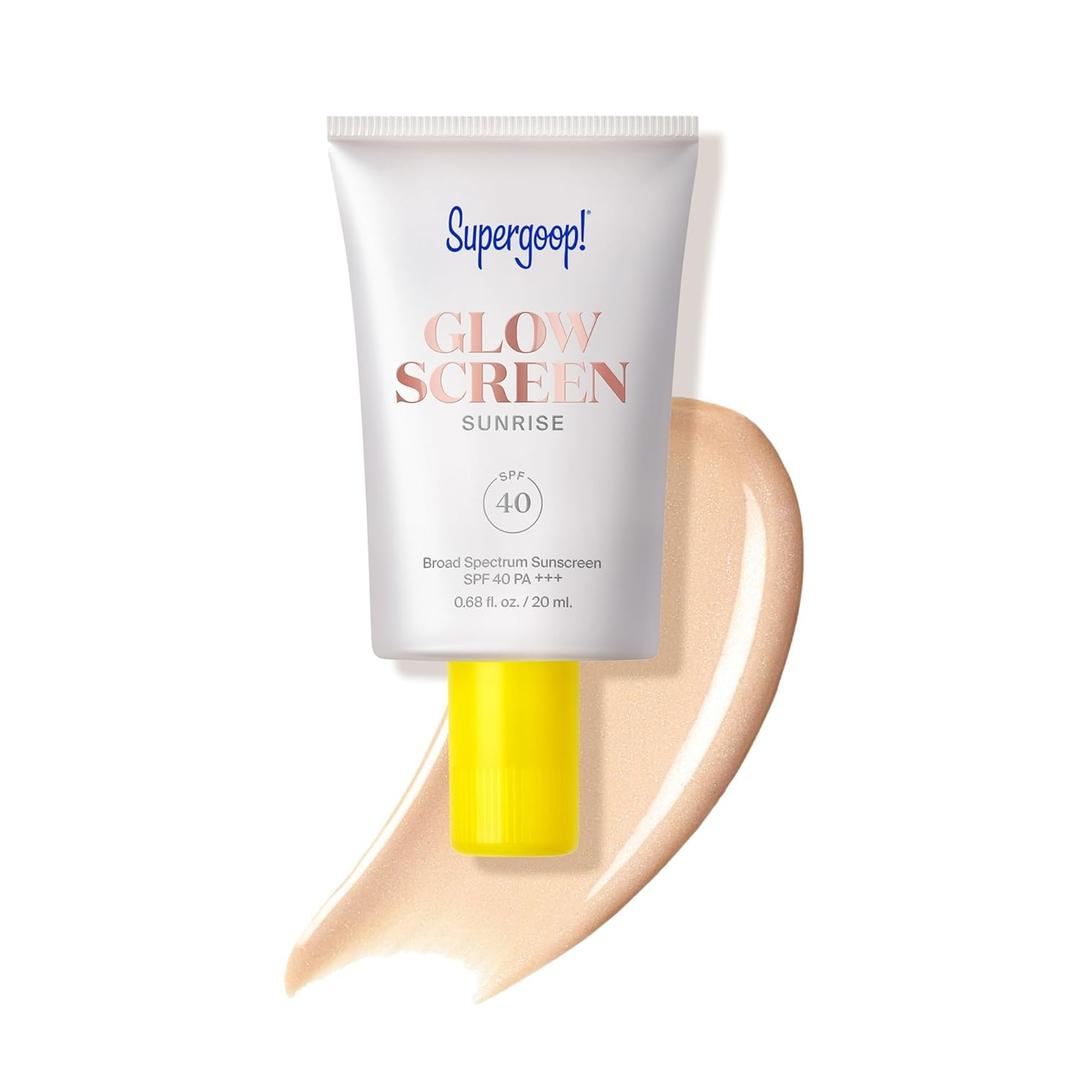 Supergoop! Glowscreen SPF 40 - Glowy Primer + Broad Spectrum Tinted Sunscreen - Helps Filter Blue Light - Hydration - Hyaluronic Acid & Vitamin B6