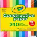 Crayola Construction Paper, 12 Assorted Colors - 240 ct