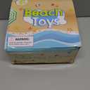 REZUCREY Beach Toys, Ice Cream Sand Toys for Toddlers, with Collapsible Bucket and Shovels for Kids with Bag, Travel Toys for Boys Baby Girls Age 3 4 5 6 7 8+