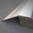 Aluminum Floor Transition Threshold Strip, 36 Inch Threshold Ramps for Doorways, Wheelchairs, Door/Tile/Threshold Reducer, Doorway Edge Trim Suitable for Threshold Height Less Than 1.6 Inch (Silver) (4in x 3ft)