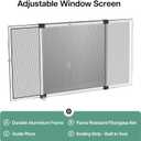 Paramondo Expandable Window Screen, Horizontal (20" H x 28.6" - 54" W, 4 Pack) Adjustable Window Screens, Replacement Window Screens for House Windows