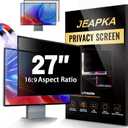 Hidden Design Magnetic Computer Privacy Screen Filter 27 inch for Frameless Monitor 16:9 Widescreen, Removable Anti Blue Light Privacy Shield, Anti-Glare Protector