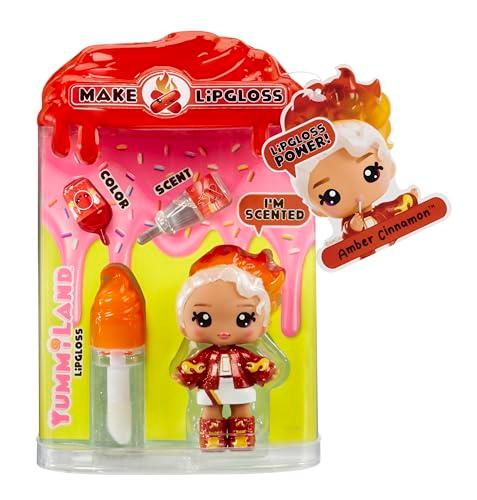 Yummiland Lip Gloss Doll - Amber Cinnamon, with DIY Lip Gloss Kit, Ages 4+