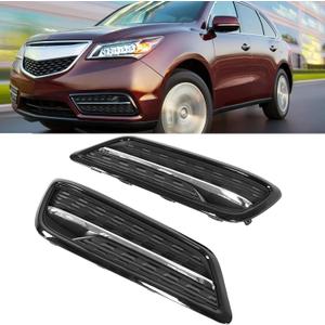 2pcs Front Bumper Fog Light Covers Bezel For Acura MDX 2014-16 71102TZ5A00