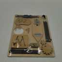 deMoca Sensory Busy Board for Toddlers, Premium Wooden Toddler Busy Board for 1 2 3 Year Old with 10 Educational Activities for Fine Motor Skills, Fidget Activity Toy for Travel Toy (Nature - Large)