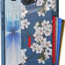 Smartish iPhone 17e/16e Wallet Case - Wallet Slayer Vol. 1 [Slim + Protective] Credit Card Holder - Drop Tested Hidden Credit Card Slot Cover for Apple iPhone 17e/16e - Very Cherry Blossom