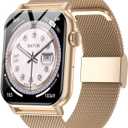 Smart Watches for Women, 1.83" HD Fitness Tracker (Answer/Make Calls), 120+ Sport Modes with Heart Rate/Sleep Monitor, IP68 Waterproof, Fitness Watch for iOS Android, Yellow