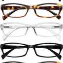 Gaoye +3.25 Reading Glasses for Women, 5 pack Fashion Readers for Women Spring Hinge Eye Glasses, Blue Light Reading Glasses
