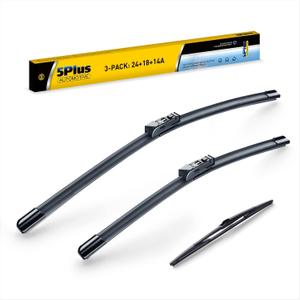 3 Wipers 24"/18"/14" Replacement For Mazda CX-5 CX-9 CX5 CX9 2017 2018 2019 2020 2021 2022 2023 Windshield Wipers, 24 Inch+18 Inch Wiper Blades with 14 Inch Rear Wiper Blade-Original Factory Quality