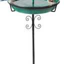 Bird Bath for Outside, 40 Inch Freestanding Birdbaths for Outdoors, Double Metal Bird Bath Feeder Bowls with Upgraded 5-Pronged Base for Garden Patio Yard Lawn Decor