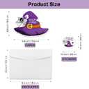 REWIDPARTY 15 Sets Halloween Invitations with Envelopes Stickers, Witch Hat Shaped Fill-in Invitation Cards, Trick or Treat Party Invites, Funny Halloween Birthday Party Supplies for Family Friend