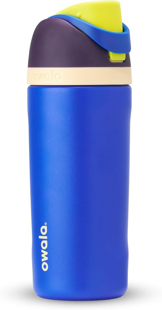 Owala Kids FreeSip Insulated Stainless Steel Water Bottle with Straw for Sports, Travel, and School, BPA-Free Sports Water Bottle, 16 oz, Celestial Sphere