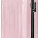 KYME Carry on luggage 22x14x9 Airline Approved Suitcase Hardshell With Double Spinner Wheels, PC+ABS TSA Lock Travel Luggage (Pink, 20" Carry On)