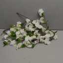Senjie Artificial Cherry Blossom Branches, Fake Flowers Bouquet with Real Touch Long Stems, Faux Silk Flowers for Vases Wedding Party Table Centerpieces Spring Home Decor (3PCS, Vase Not Included) (White)