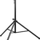 Amazon Basics Adjustable Height Tripod Speaker Stand, Sturdy Steel, Holds up to 99.2 lbs, 52" to 73", Black