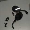 OEM Style Motorcycle Mirrors, Universal 10mm Rear View Mirror with Adapter, Side Mirrors for Street Bike Moped ATV Snowmobile and Scooter