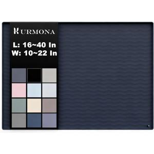 URMONA 34'' x 22'' Waterproof Silicone Under Sink Mat Cabinet and Counter Protector, Shelf Liner for Kitchen and Bathroom, Storage and Organizers, Litter Mat, Pet Cat Puppy Essentials(Slate)
