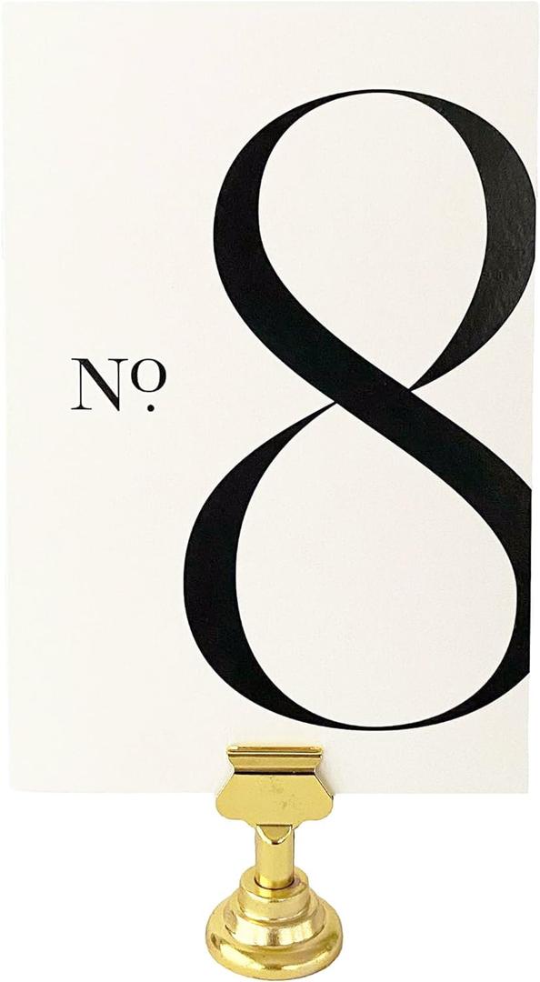Weekend Paper Co. Modern Table Numbers, Single Sided 4x6 Modern Design, Black Matte Ink, Numbers 1-25 plus 3 BONUS signs for Your Wedding, Reception, Anniversary, Birthday Party or Any Celebration!