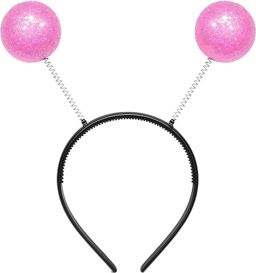 Alien Antenna Headband, Space Martian Costume Hairband for Halloween (Pink)