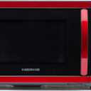 Farberware 1.1 Cu. Ft. Countertop Microwave Oven  1000 Watts Power, Auto Cook Settings, Defrost, Easy Clean and Child Safety Lock - Metallic Red