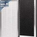 MA-40 Replacement Filter Compatible with Medify MA-40 Air Purifier, 3-in-1 High-Efficiency HEPA and Activated Carbon Pre-Filter for MA40 MA40W MA40B Air Filter Replace, 2 Pack