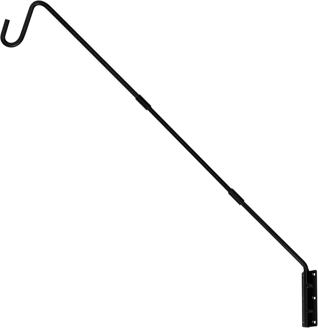 Juegoal Heavy Duty Deck Hook, 25 Inch or 36 Inch Wall Mounted Extended Reach Deck Hook Wall Pole Plant Bracket for Hanging Bird Feeder, Plants, Suet Baskets, Lanterns, Wind Chimes