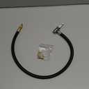 20'' Tire Inflator Hose Adapter, Lock On Air Chuck w/Converting Nuts & Presta Valve Adaptor for Air Compressor, Schrader Valve Adapter for Tire Pump's Twist On Convert to Lock On Connection