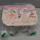 Floral Tea Party Set for Little Girls Ages 3-6, 15-Piece Pretend Play Kitchen Toys with Teapot, Cups, Plates & Storage Case, Princess Gift Set (Pink)