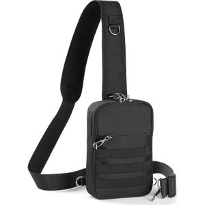 Sling Bag, Tactical Anti Theft Crossbody Bag with Zipper Lock RFID EDC Small Chest Bags for Men Women