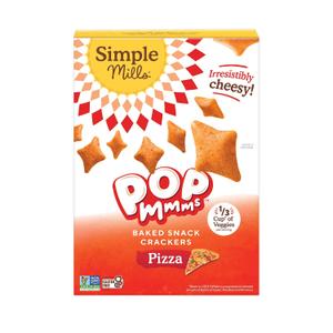 2 x Simple Mills Pop Mmms Pizza Baked Snack Crackers, Gluten Free, 4 Ounce (Pack of 1) (EXP 10/02/26)