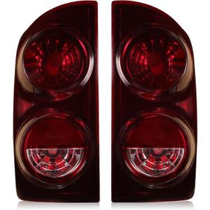 Boine Tail Light Red Smoke Compatible With 2007 2008 2009 Dodge Ram 1500 2500 3500 Driver and Passenger Side Red Lens Rear Light Brake Lamps Replaces 55277303AC, 55277302AC