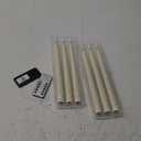 Homemory 11 inches Waxy Flameless Taper Candles with Remote Timer Dimmer, 6 Pcs Battery Operated Taper Candles with Flickering Flame, Ivory LED Candlesticks for Wedding, Christmas Indoor Decoration