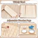 peacoblue 6 - Piece Wood Pegboard Drawer Organizer Set for Dishes - Kitchen Drawer Peg Organizer 40 Pegs & Screws Included - Organizing Kitchen Dishes, Plates Pegboard Food Containers(17x5.9inch), 17 x 5.9 x 0.39 inches