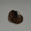 Claw Clip Short Ponytail Messy Bun Hair Piece Bendable Hair Branch Extensions Fluffy Wavy Curly Synthetic Versatile Coffee Brown Hairpieces