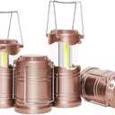 Lichamp LED Camping Lantern, 4 Pack Battery Powered Flashlight for Power Outages, Portable Collapsible Hanging Light Essential for Home, Outdoor, Emergency Lamp Survival Kit Gear for Hurricane,B4RG