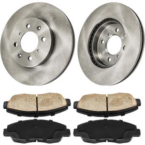 Front Brake Kit Rotors Ceramic Brake Pads for Honda 2003-2005 Civic 1.7L, Honda 2001-2002 Civic, Honda 1999-2000 Civic 1.6L, Honda 2010-2014 Insight, Honda 2003 Civic 2.0L(10.29”, 261.5mm)