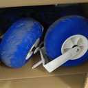 Heavy Duty Beach Wagon with Big Wheels for Sand, 10" Wheel Collapsible Wagons Foldable Large Wagon Cart Folding All Terrain for Camping(Blue)