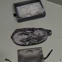 Blissy Silk Sleep Mask - Eye Sleeping Mask for Women & Men for Total Blackout - 100% Pure Mulberry Silk, 22 Momme 6a Fibers - Blindfold Sleep Mask Side Sleeper Eye Cover (Grey)