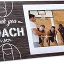 Sumind Sport Graduation Coach Picture Frame Football Softball Baseball Soccer Basketball Volleyball Graduation Photo Frame Thank You Coach Gift 4" x 6"(Basketball)