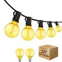 ShineU 40FT LED Outdoor String Lights Waterproof, G40 LED Globe Outdoor Lights for Patio with 27 Edison Vintage Shatterproof Bulbs, Connectable Backyard Light for Garden, Bistro, Porch, Cafe