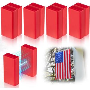 8PCS Strong Magnetic Flag Weights for Bottom of Flag in Winds,Heavy Duty Rubber Coated Magnet Drapery Weights,Waterproof Outdoor Curtain Magnets,Wind Banner Weights to Prevent Outdoor Flag/Drapery Tangles,4 Pairs