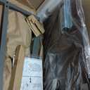 Drive Medical 13067 Non Tilt Top Overbed Table with Wheels and Secure Height Adjustment,Tray Table for Hospital or Home Use, Bedside Rolling Overbed Table, Silver Vein